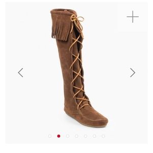 Minnetonka Front Lace Knee High Boot